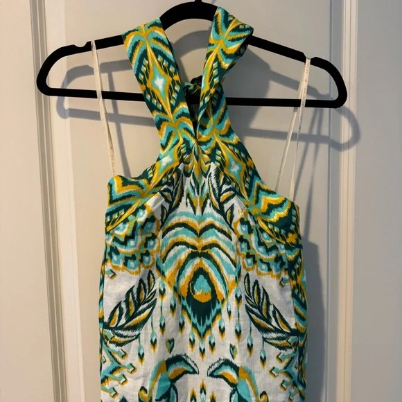 NWT Farm Rio Tropical Tapestry Off-White Halter Neck DressXS
